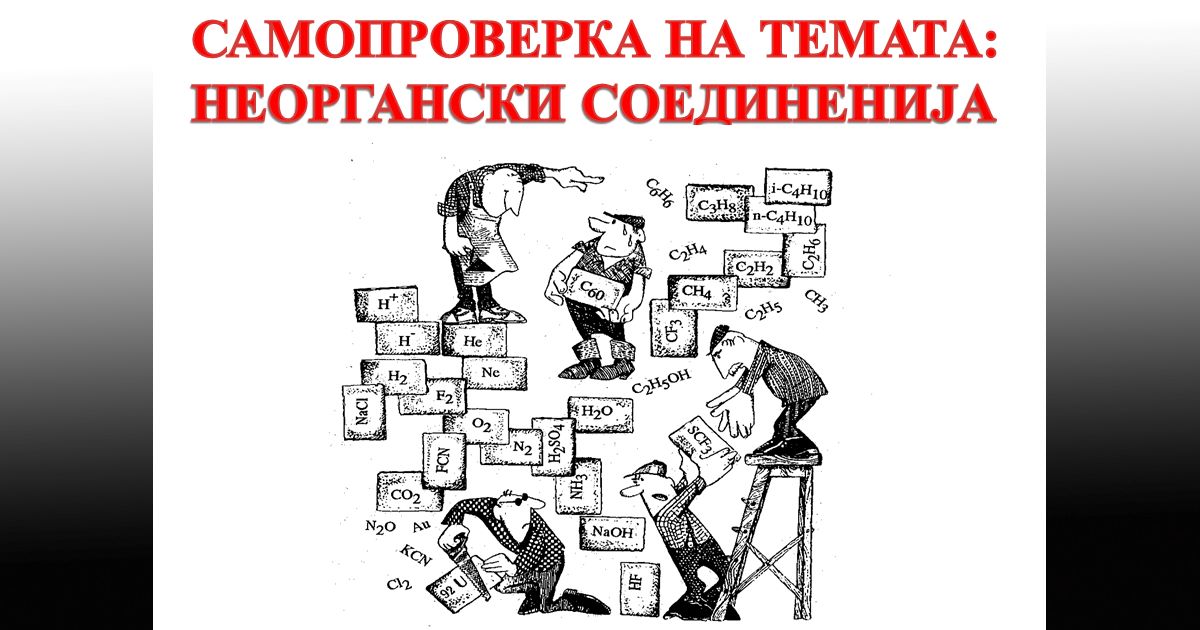Самопроверка на темата неоргански соединенија